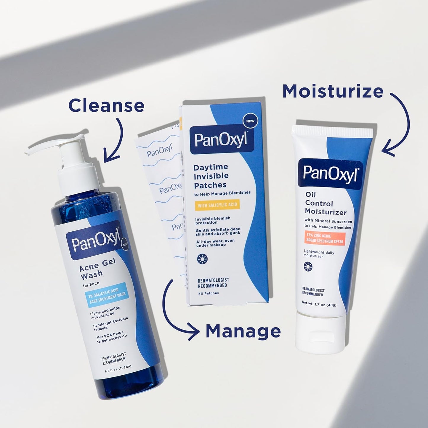PanOxyl Daytime Invisible Acne Patches with Salicylic Acid – Clears Blemishes, Calms Skin & Unclogs Pores (40 Count)