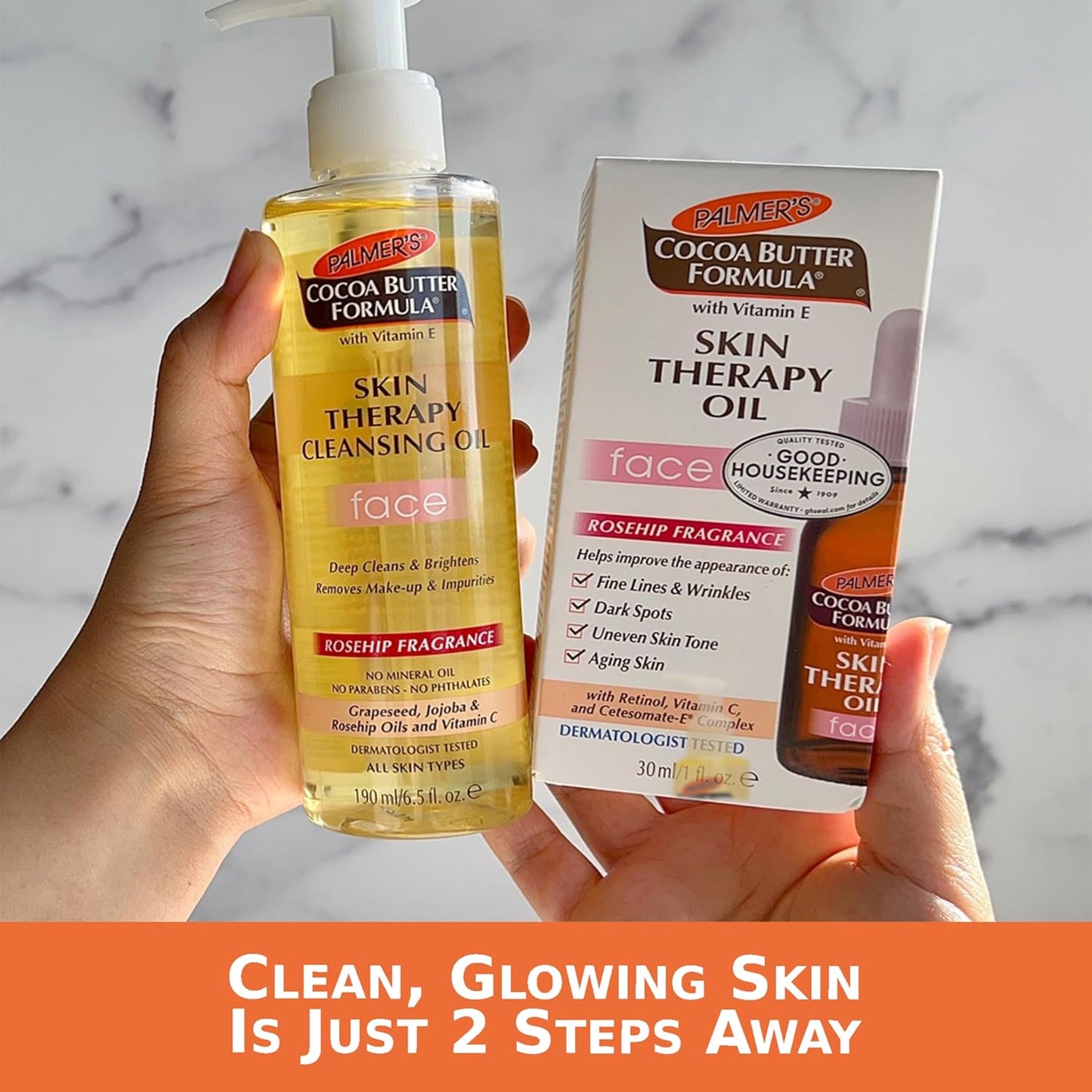 Palmer's Cocoa Butter Skin Therapy Cleansing Oil – Makeup Remover with Rosehip & Vitamin C, 6.5 oz