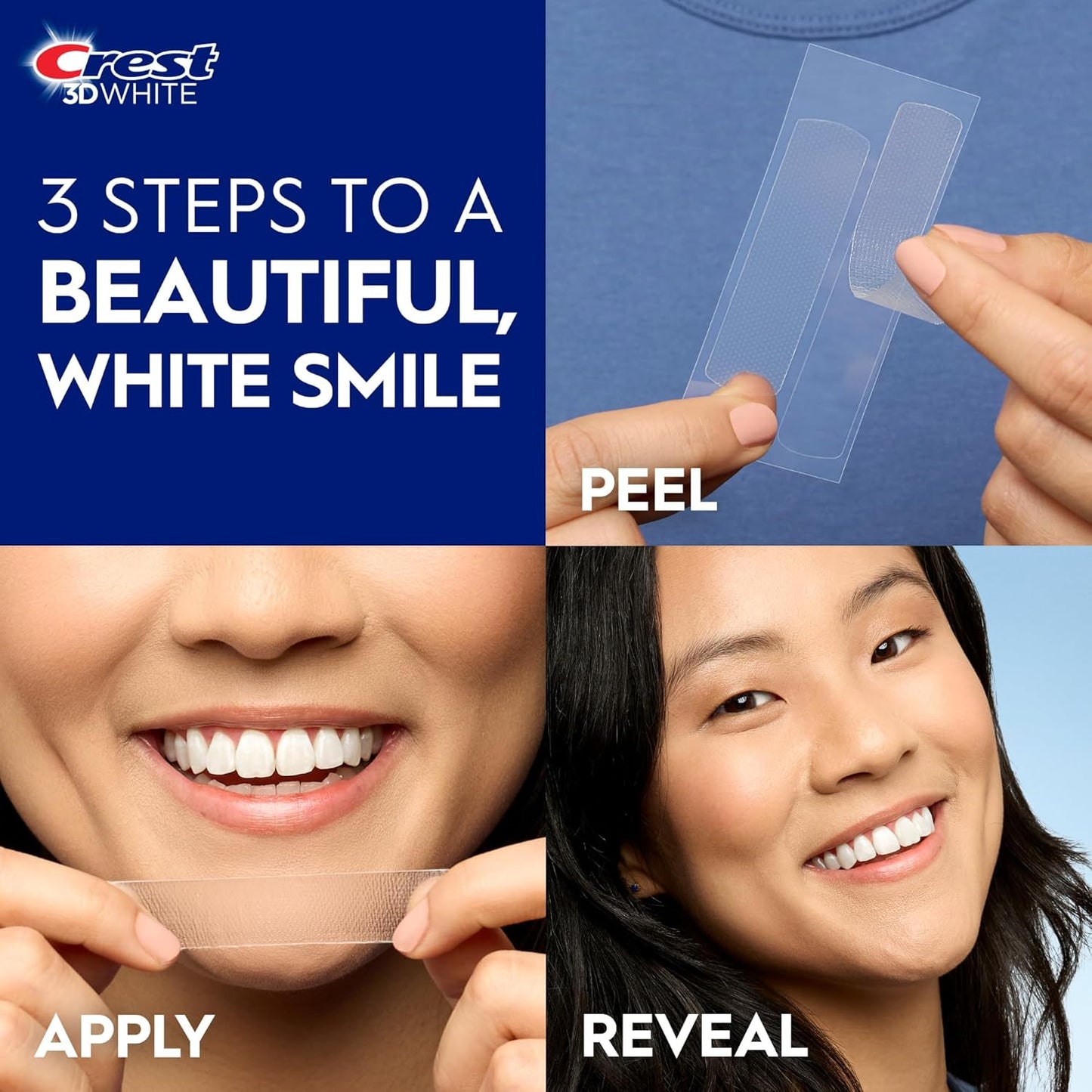 Crest 3D Whitestrips Classic Vivid – 20 Strips (10 Treatments) | Enamel-Safe, Dentist-Approved At-Home Teeth Whitening Kit