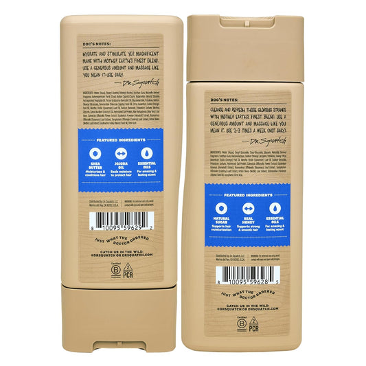 Dr. Squatch Natural Hair Bundle for Men | Fresh Falls Shampoo & Conditioner | Nourishes, Hydrates & Strengthens Hair | Sulfate-Free, Paraben-Free