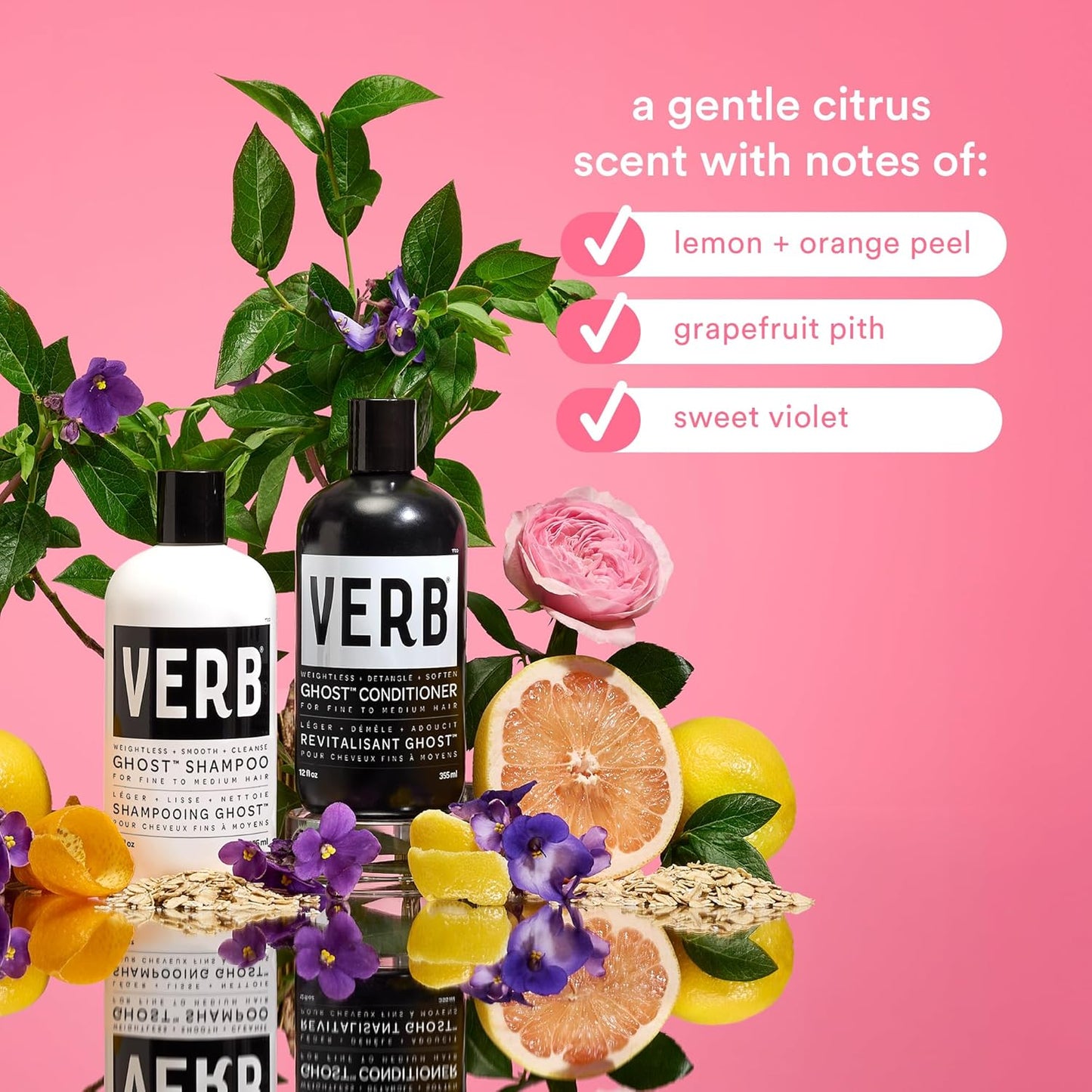 VERB Ghost Shampoo & Conditioner Duo | Weightless Hydration & Shine | Paraben-Free, Sulfate-Free, Color-Safe