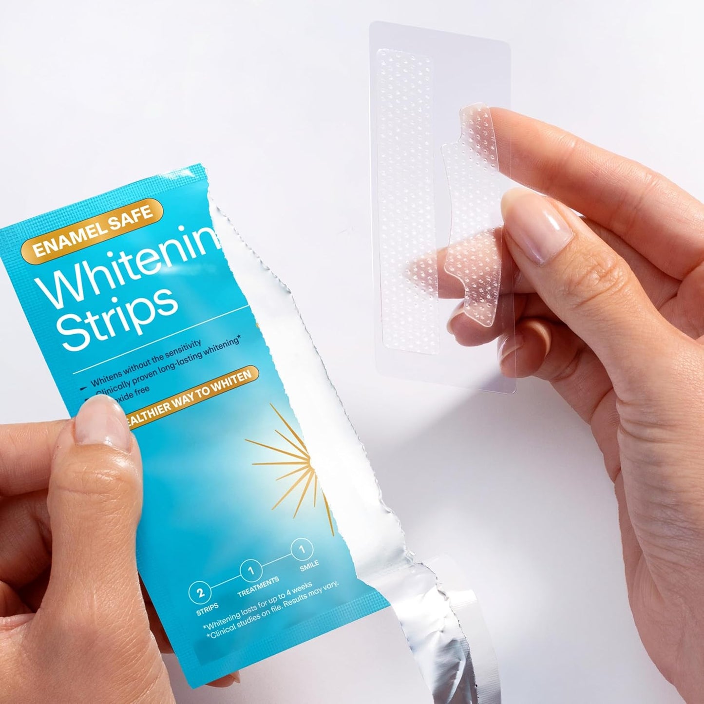 Tiras blanqueadoras dentales Lumineux: 9 tratamientos, sin peróxido y seguras para el esmalte.