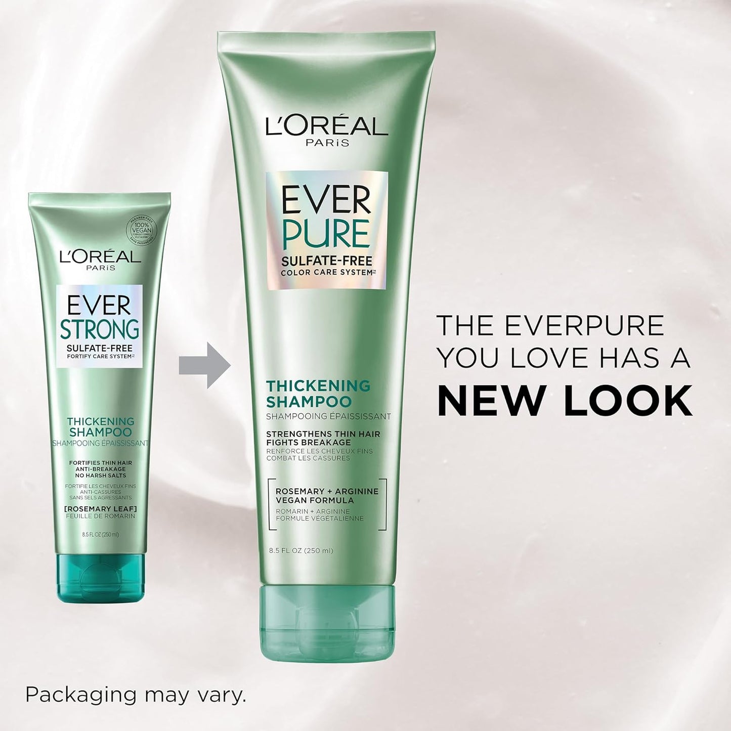 L’Oreal Paris EverPure Thickening Sulfate-Free Shampoo & Conditioner Kit – Strengthens & Volumizes Thin, Fragile Hair