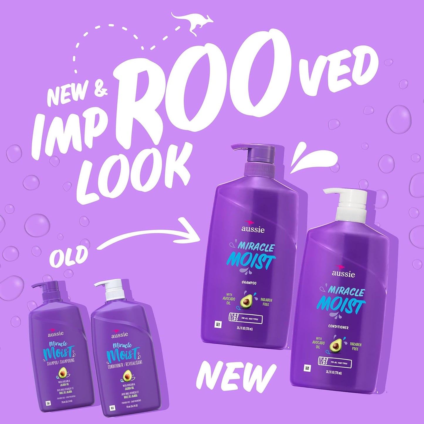 Aussie Miracle Moist Hair Care Set | Shampoo, Conditioner & 3 Minute Miracle Deep Conditioner | Hydrates, Detangles & Nourishes | Paraben-Free | 3 Pack 68.4 fl oz