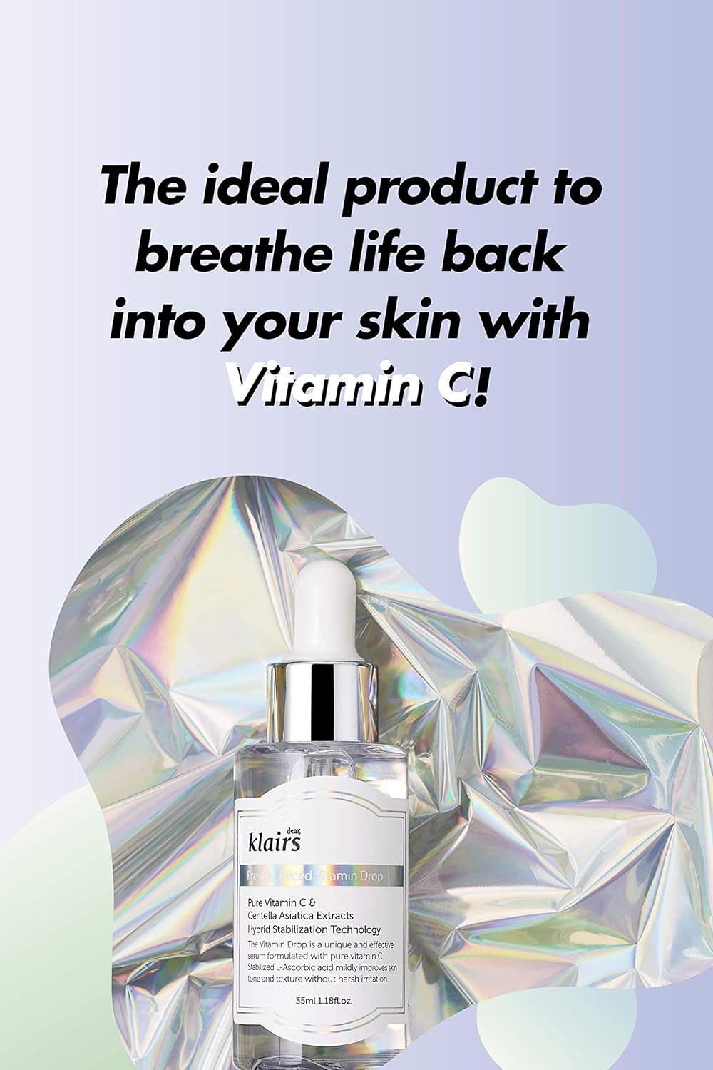 Freshly Juiced Vitamin C Serum by DearKlairs | Brightening, Dark Spot & Acne Scar Corrector | Korean Skincare for Radiant, Even-Toned Skin (35ml)