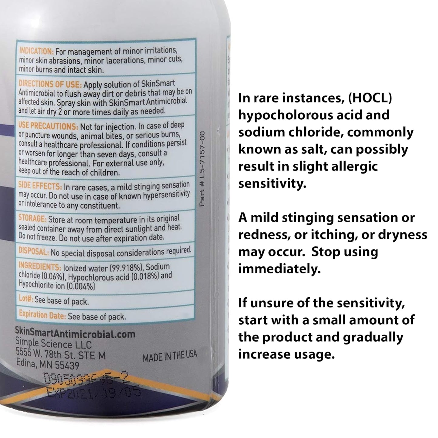 SkinSmart Antimicrobial Facial Cleanser for Acne | Gentle Spray Wash for Face, Chest & Back | Targets Bacteria, Safe for Sensitive Skin, 8 oz