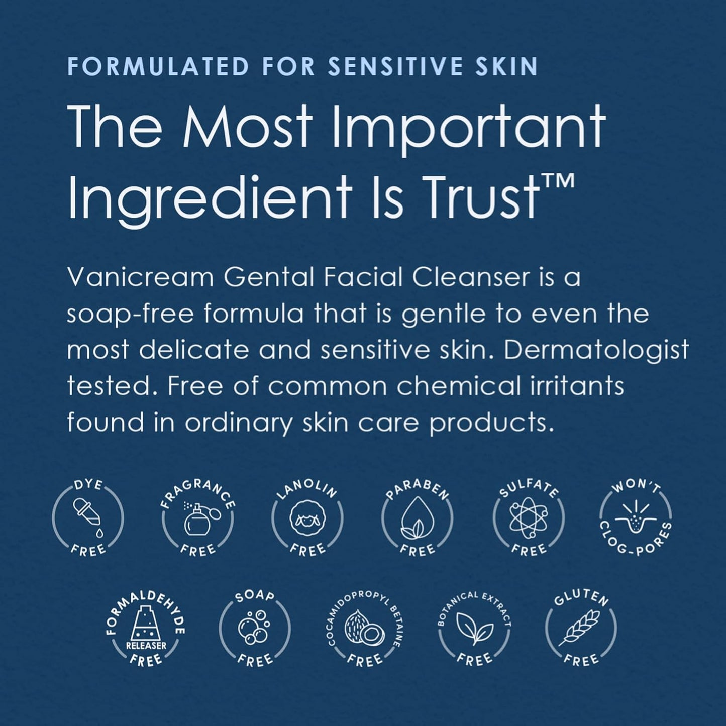 Vanicream Gentle Facial Cleanser – 8 fl oz, Sensitive Skin, Soap-Free & Fragrance-Free