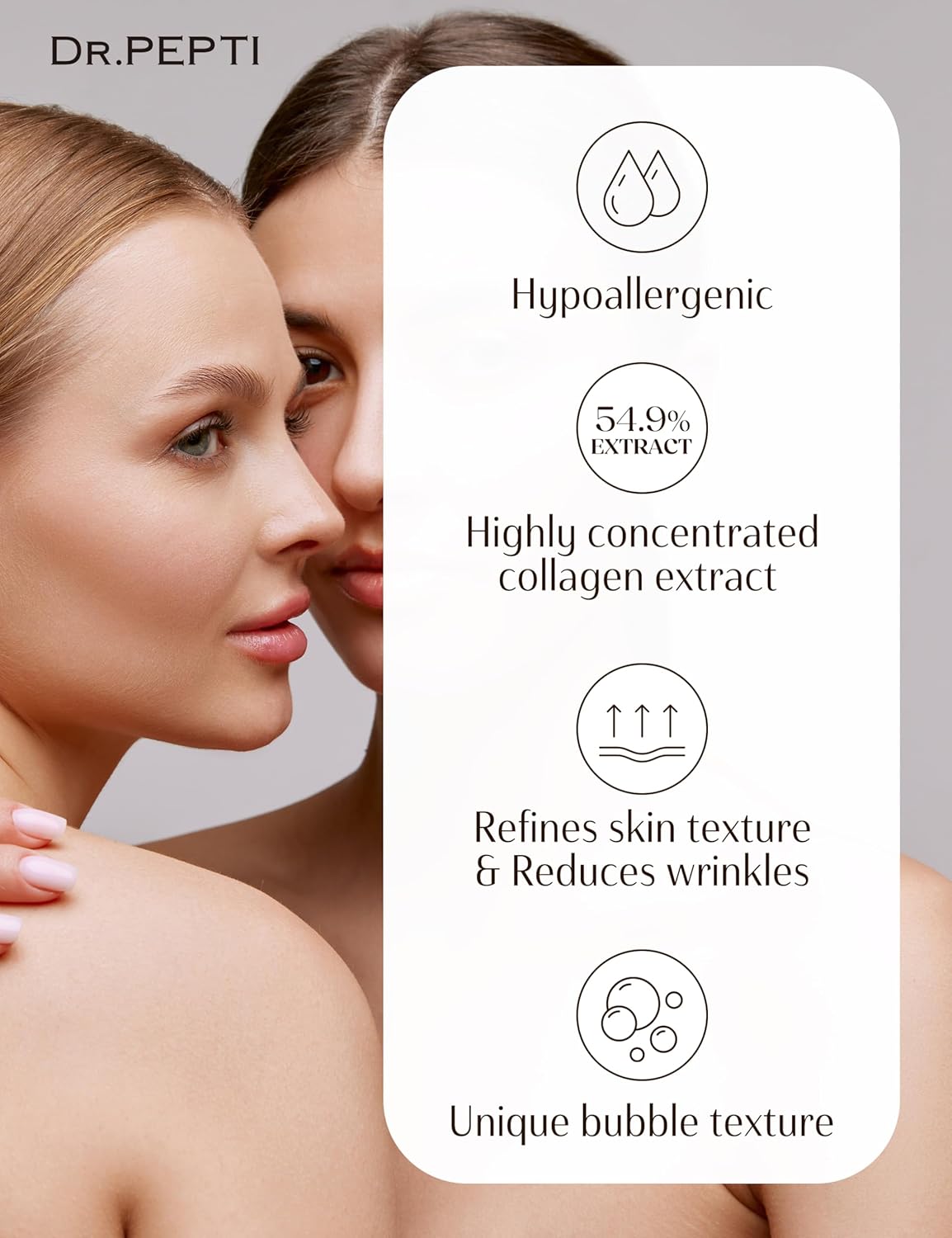 DR.PEPTI Peptide Volume Lifting Pro Essence – Anti-Wrinkle Collagen & Hyaluronic Acid Serum for Hydration & Firming (1.01 fl oz)