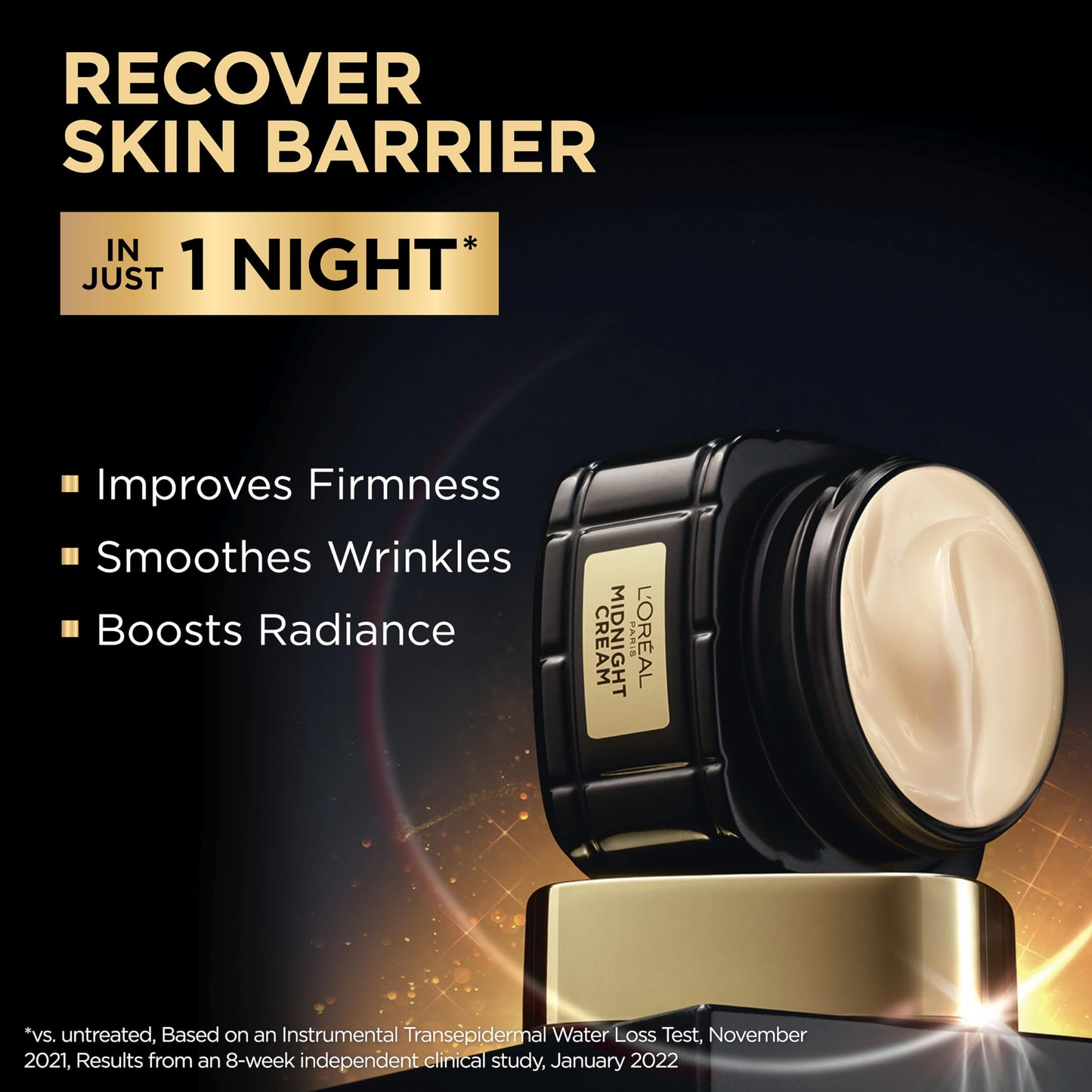 L'Oreal Paris Age Perfect Midnight Anti-Aging Cream & Serum – Wrinkle Repair & Firming Moisturizer, 1.7oz