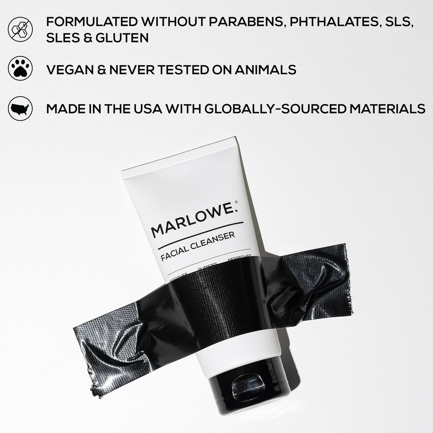 MARLOWE. No. 121 Facial Cleanser – Daily Men’s Face Wash with Natural Extracts & Antioxidants | Soothes, Purifies & Refreshes – 6 oz
