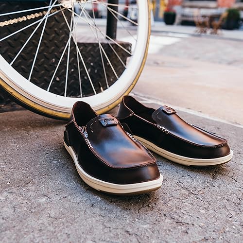 OLUKAI Kakaha Men’s Slip-On Leather Shoes – Comfort, Style & Versatile Wear