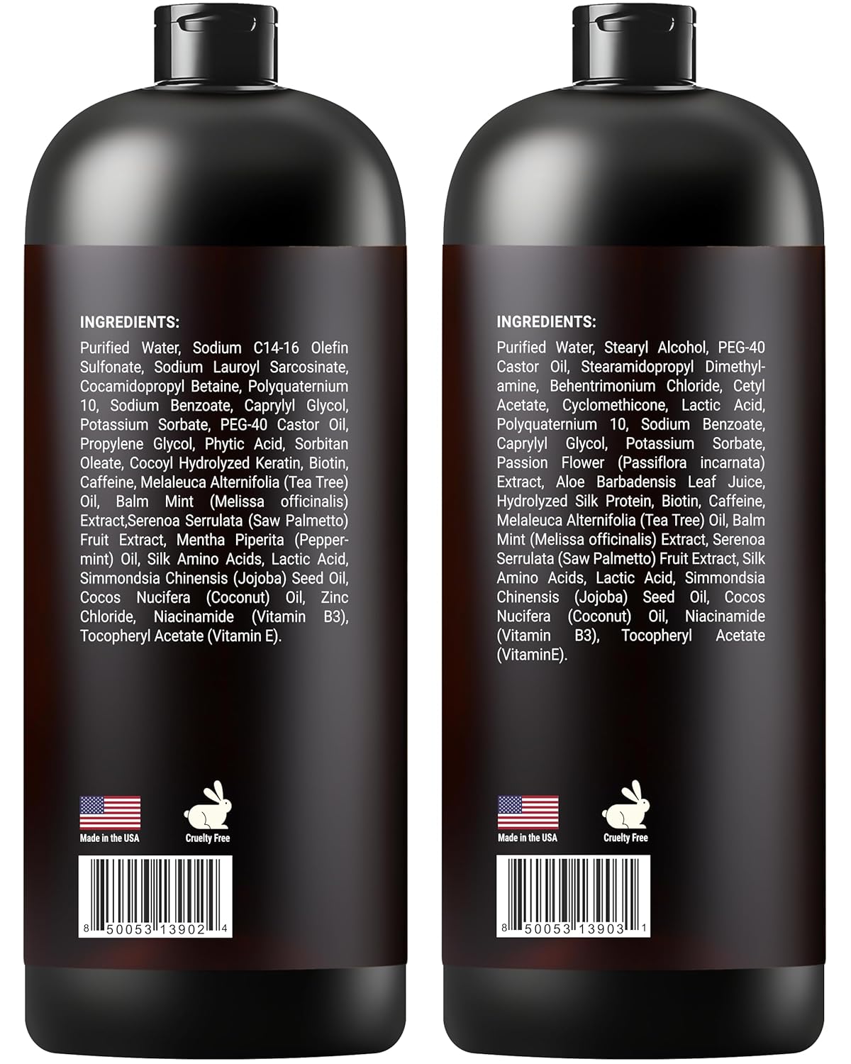 Biotin Shampoo & Conditioner Set with Keratin – Anti-Thinning, DHT Blocker Hair Growth Formula – Sulfate-Free Repair for Men & Women, 16 fl oz Each