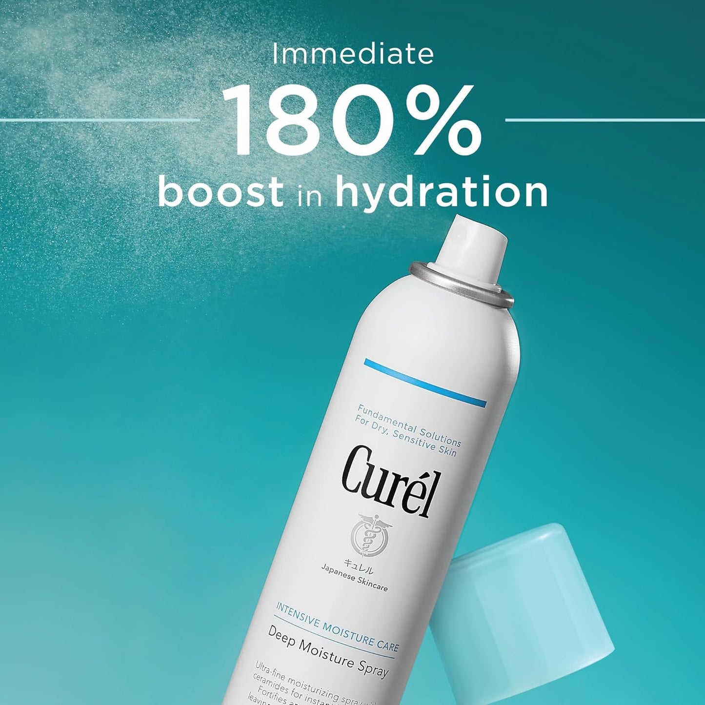 Curel Deep Moisture Spray with Ceramides – Hydrating Face & Body Mist for Dry, Sensitive Skin, 5oz