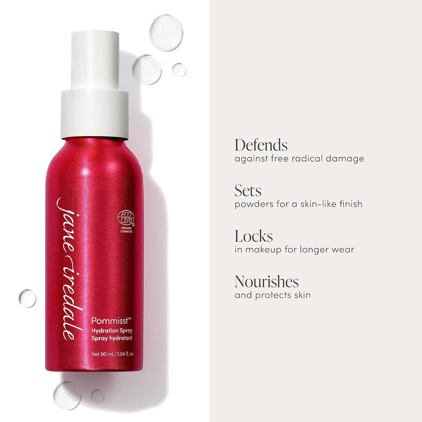 jane iredale POMMISST Hydration Spray – Antioxidant Mineral Makeup Setting Spray for All Skin Types – Hydrating, Vegan & Cruelty-Free – 90ml