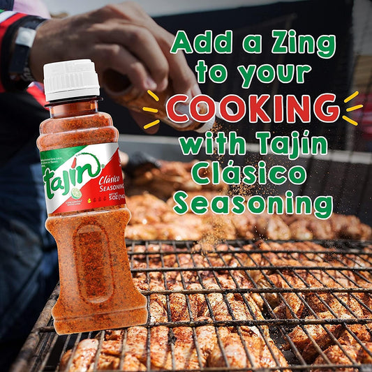 Tajín Clásico Chile Lime Seasoning – Authentic Mexican Chili & Lime Spice 142g Bottle