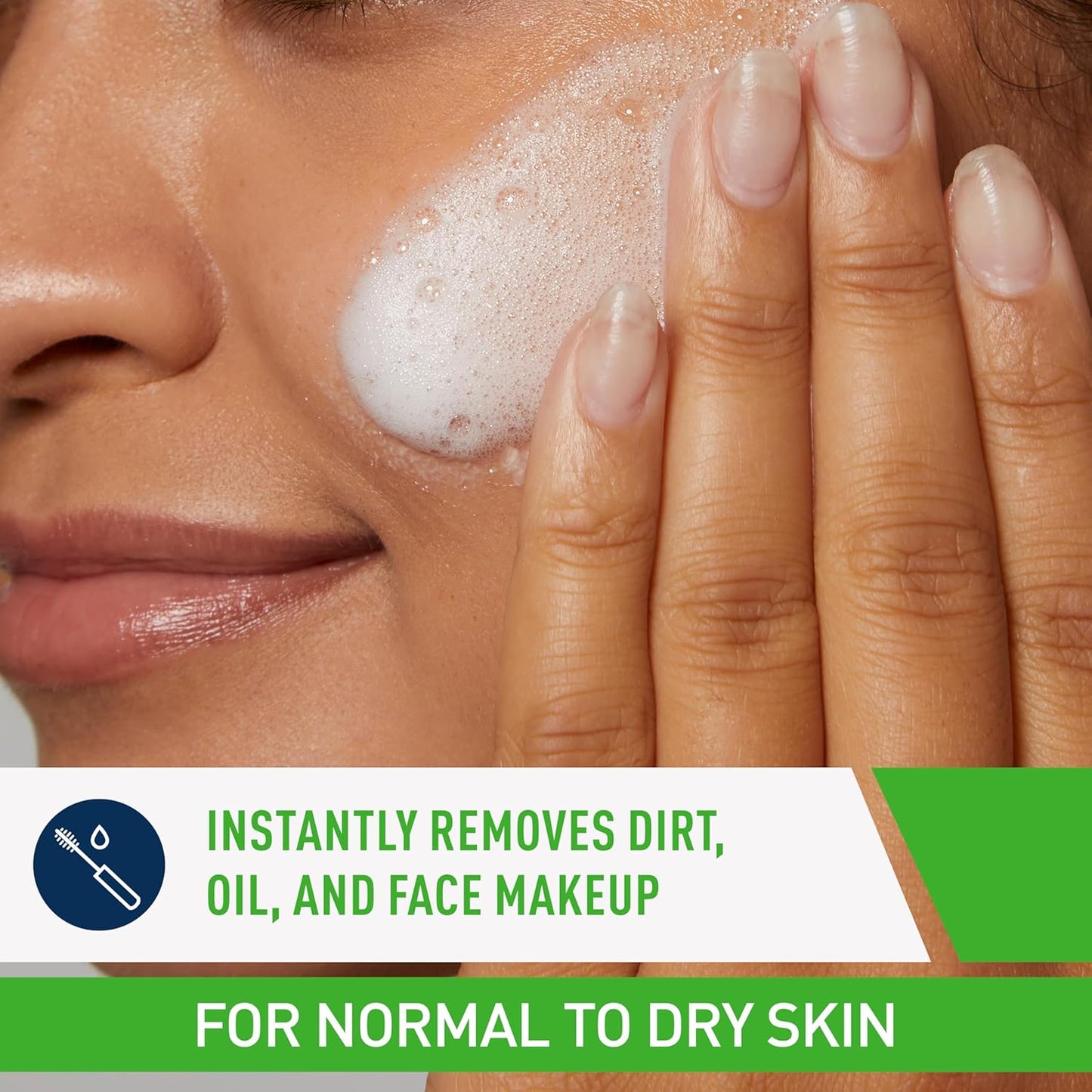 CeraVe Hydrating Cream-to-Foam Cleanser | Makeup Remover & Daily Face Wash with Hyaluronic Acid & Ceramides for Normal to Dry Skin, Fragrance-Free, 8 fl oz