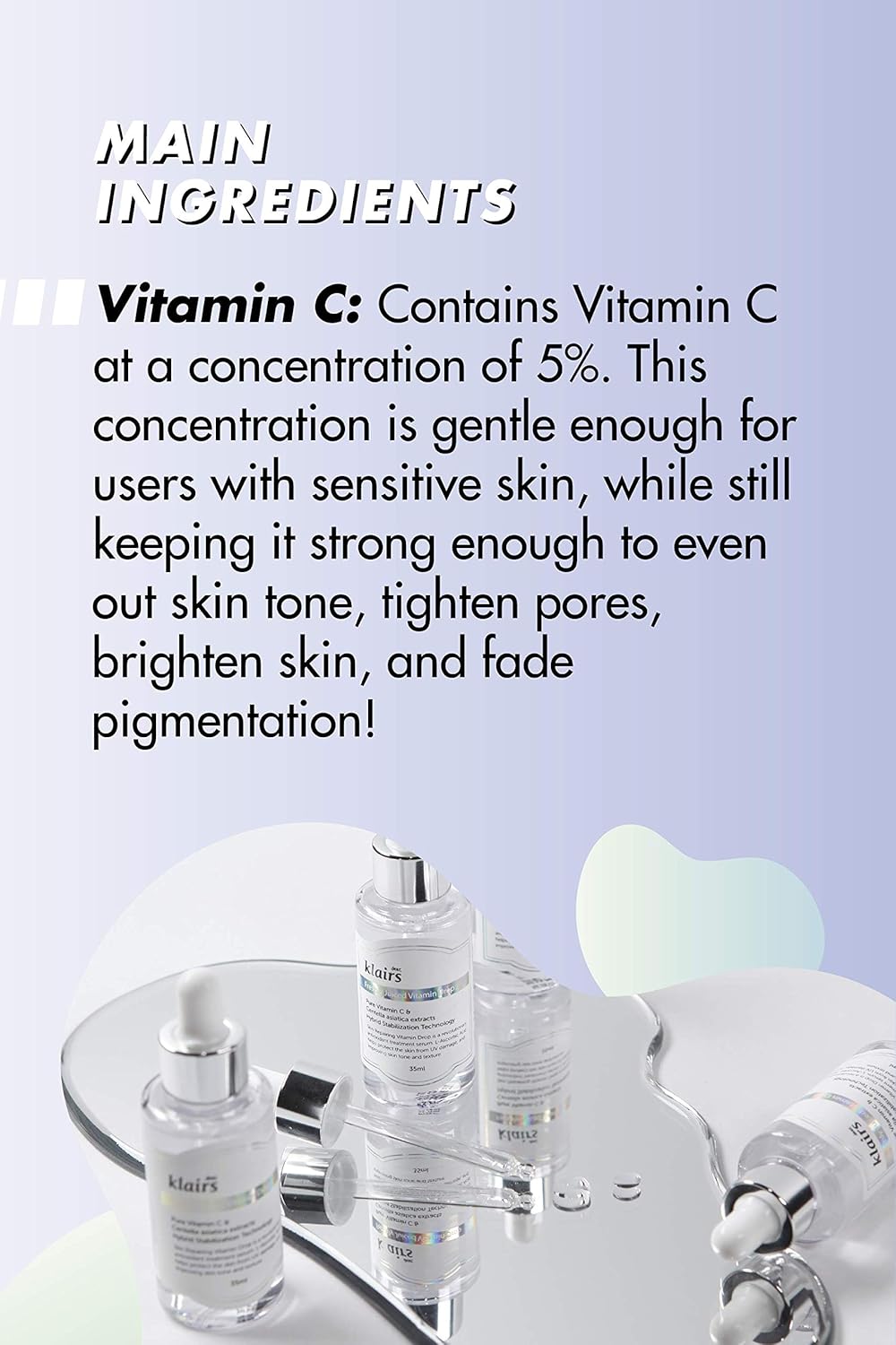 Freshly Juiced Vitamin C Serum by DearKlairs | Brightening, Dark Spot & Acne Scar Corrector | Korean Skincare for Radiant, Even-Toned Skin (35ml)