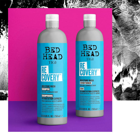 Bed Head by TIGI Recovery Moisturizing Shampoo & Conditioner Set – Hydrating Formula with Prickly Pear Cactus Extract for Dry, Damaged Hair, 25.36 fl oz x 2