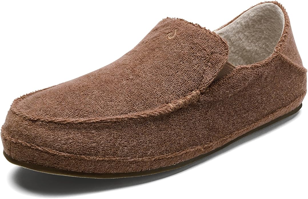 OLUKAI Nohea Hulu Women’s Slippers | Cozy Wool-Blend Slippers with Fleece Lining & Drop-In Heel Design