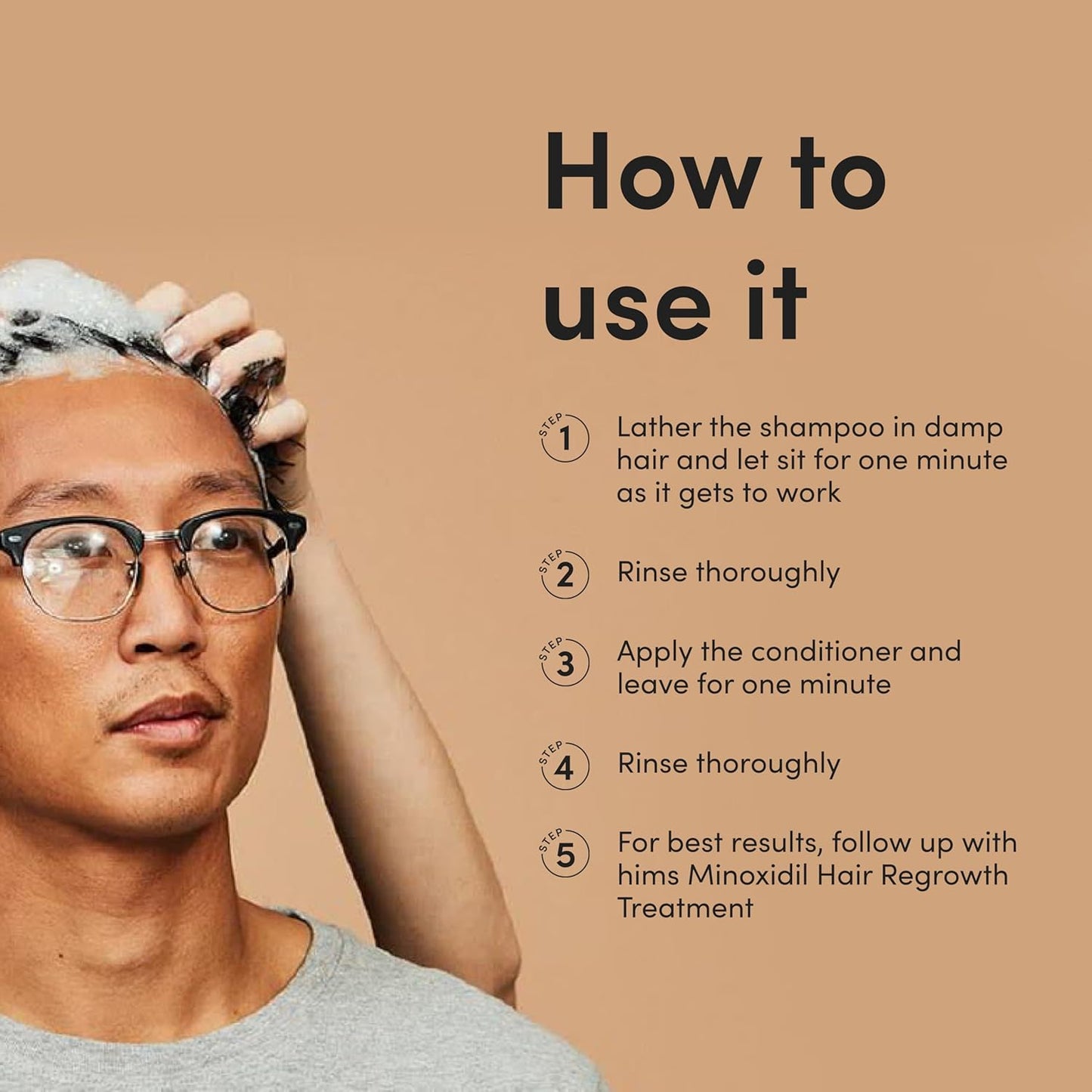 Hims Thick Fix Shampoo & Conditioner Set – Thickening Hair Care with Saw Palmetto & Niacinamide, Vegan & Sulfate-Free (2 x 6.4 fl oz, Eucalyptus Grove)