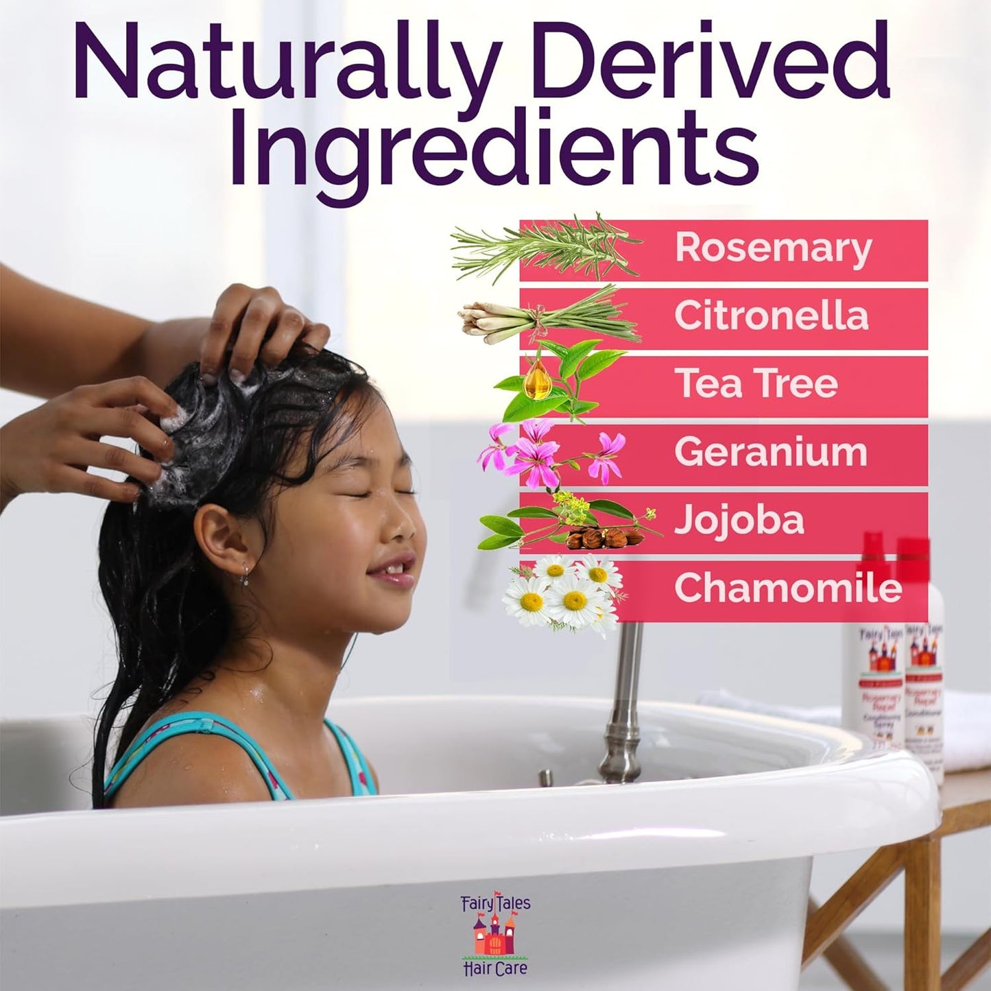 Fairy Tales Rosemary Repel Kids Shampoo, Conditioner & Conditioning Spray Trio – Gentle, Hydrating & Lice Defense