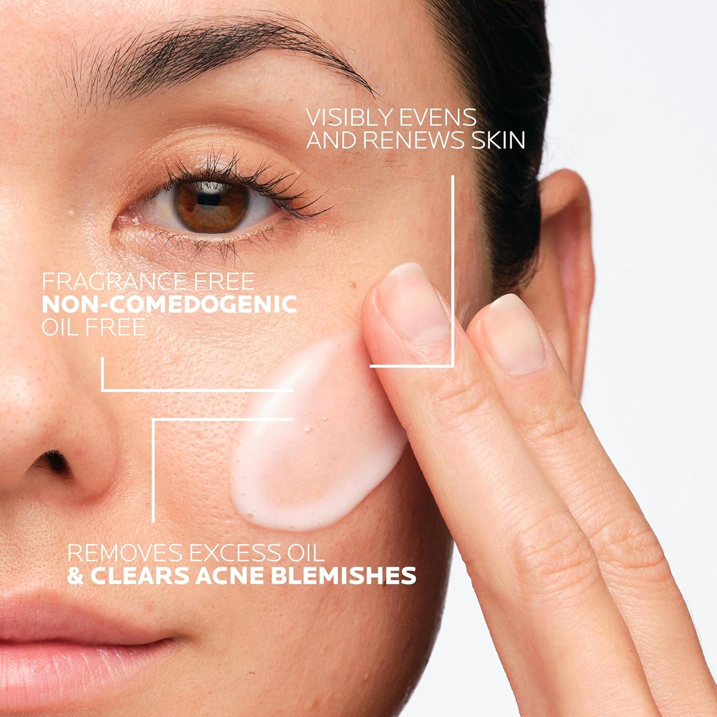 La Roche-Posay Effaclar Dual Acne Face Wash with 4% Benzoyl Peroxide & LHA, 6.76oz