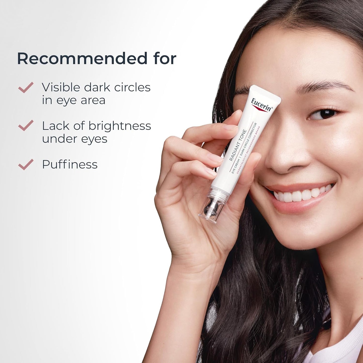 Eucerin Radiant Tone Eye Cream – Dark Circle Corrector with Thiamidol & Hyaluronic Acid (0.5 oz)