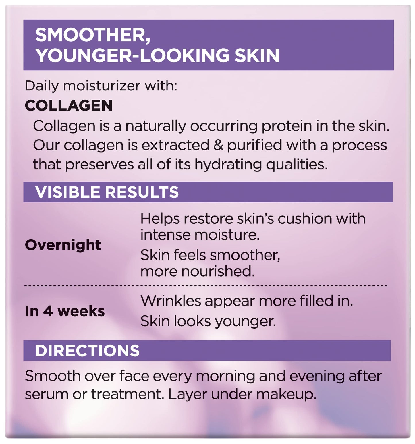 L’Oreal Paris Collagen Daily Face Moisturizer – Anti-Aging Cream for Wrinkle Reduction & Intense Hydration, 1.7 oz