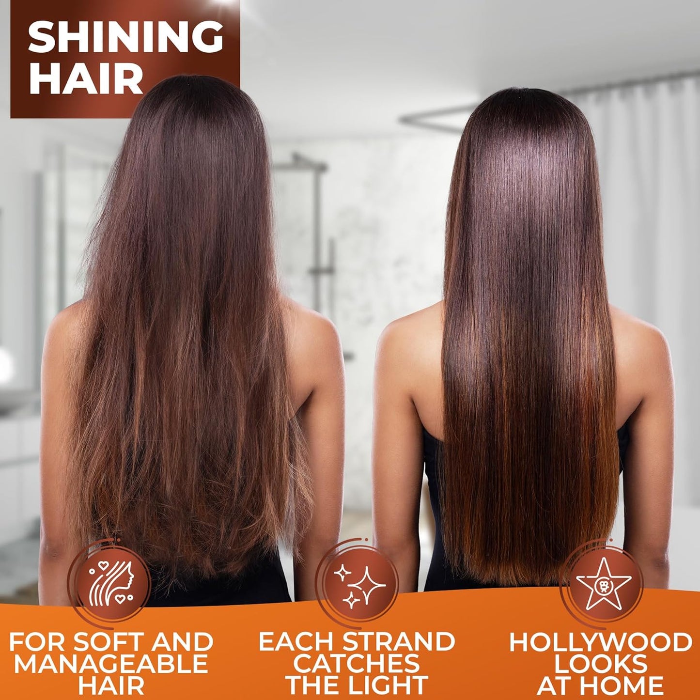 Moroccan Argan Oil Shampoo & Conditioner Set – Sulfate-Free Hydrating & Anti-Frizz Care – Moisturizing Treatment for Color, Curly & Damaged Hair, 2 Pack