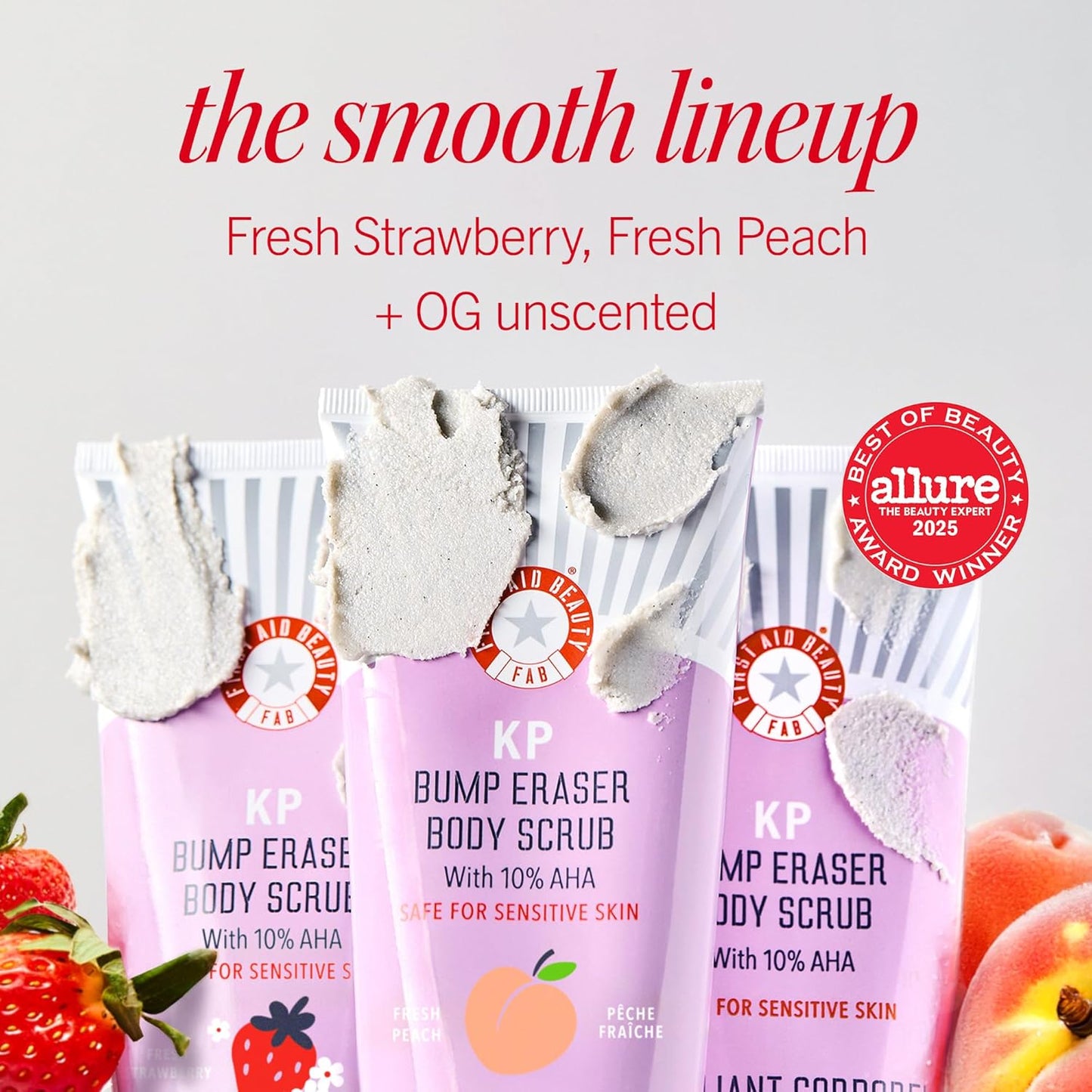 First Aid Beauty KP Bump Eraser Body Scrub – 10% AHA Exfoliator for Smooth Skin