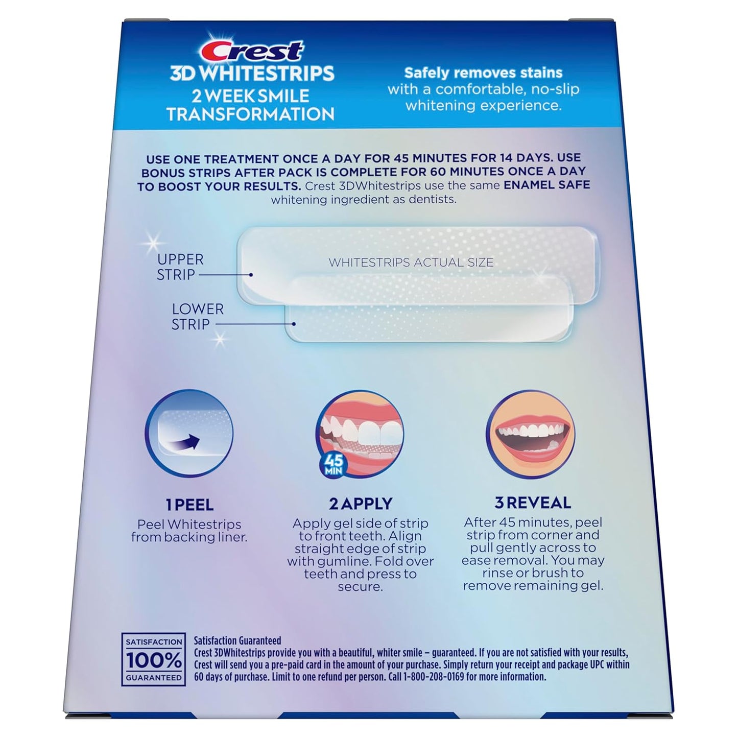Crest 3D Whitestrips Glamorous White – Professional Teeth Whitening Kit, Enamel-Safe, No-Slip Grip, 16 Treatments (32 Strips)