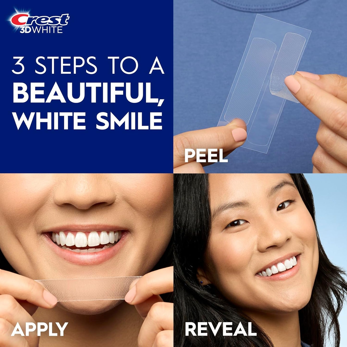 Crest 3D Whitestrips Vivid Plus - Kit de blanqueamiento dental (24 tiras)