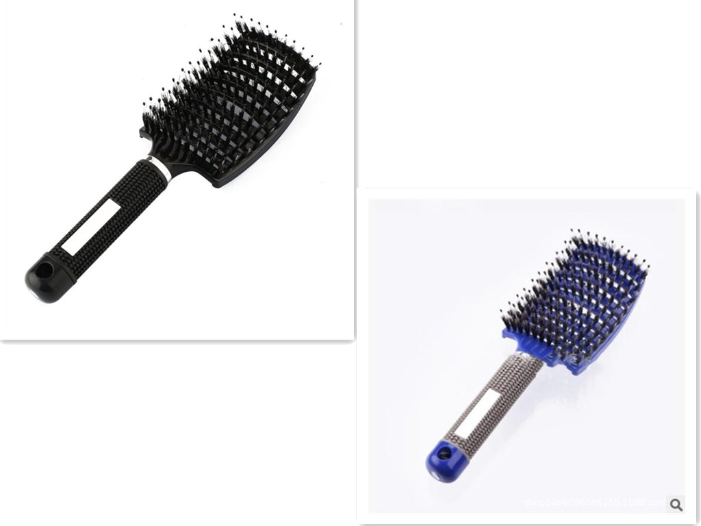 Cepillo desenredante antienredos LuxuryGlow: masajeador del cuero cabelludo y peine de cerdas para mujeres