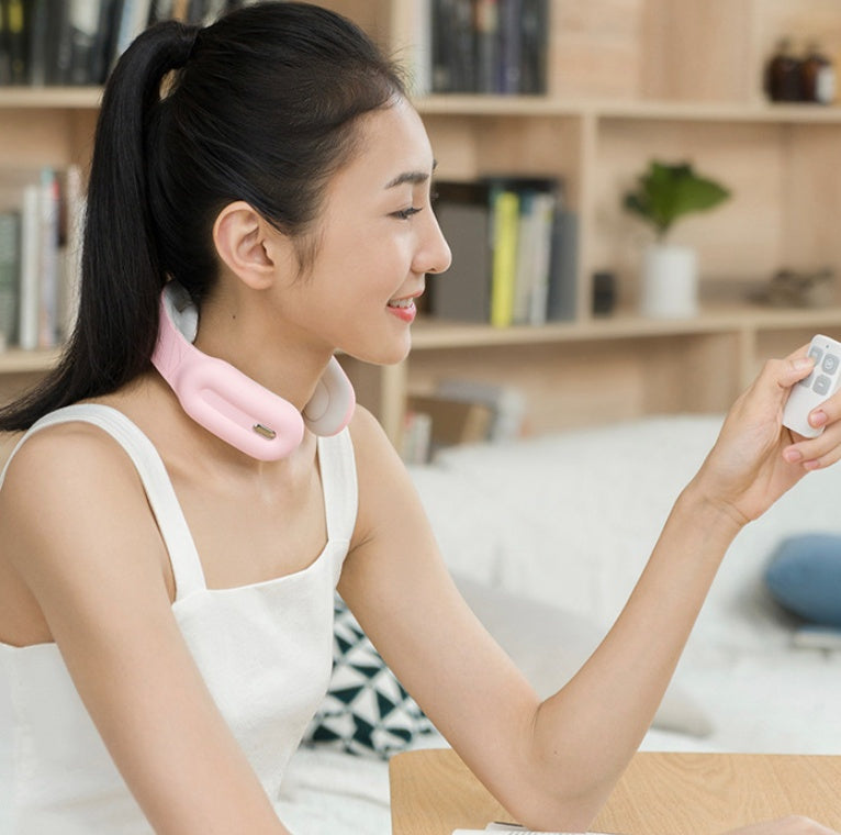 LuxuryGlow Intelligent Neck & Shoulder Massager – Remote Controlled with Heat Therapy