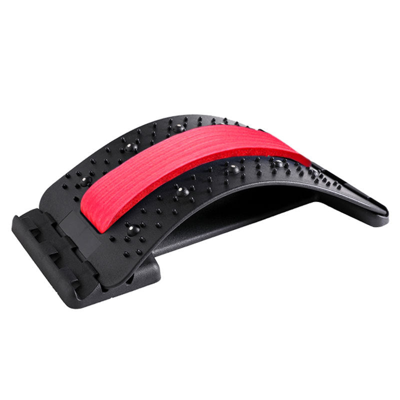 LuxuryGlow Adjustable Lumbar Back Stretcher & Massager for Pain Relief and Posture Correction