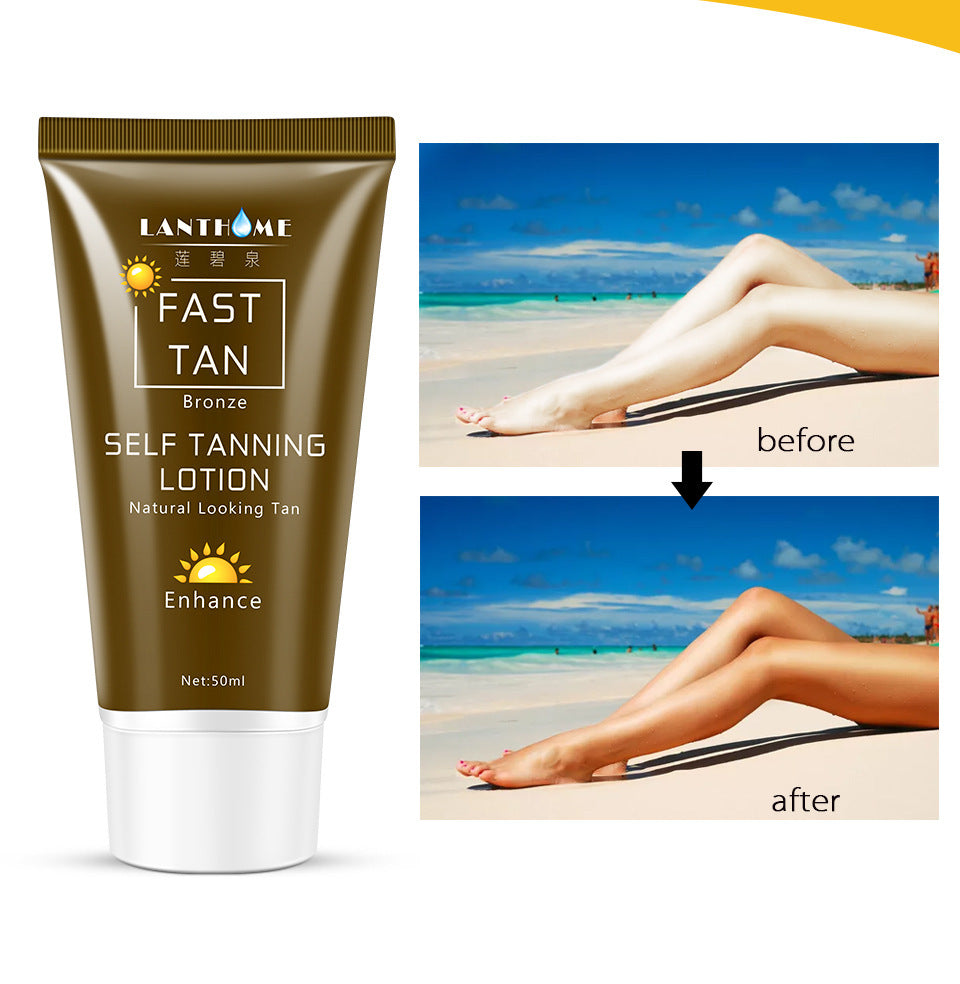 LANTHOME Natural Glow Tanning Cream – Body Bronzing Lotion for Radiant Skin (50ml)
