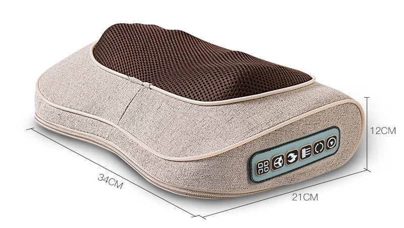 Almohada masajeadora cervical LuxuryGlow: amasamiento infrarrojo y terapia de calor