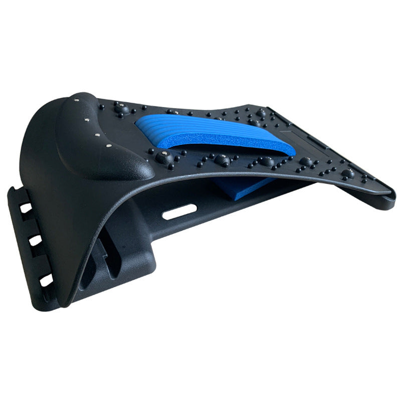 LuxuryGlow Adjustable Lumbar Back Stretcher & Massager for Pain Relief and Posture Correction