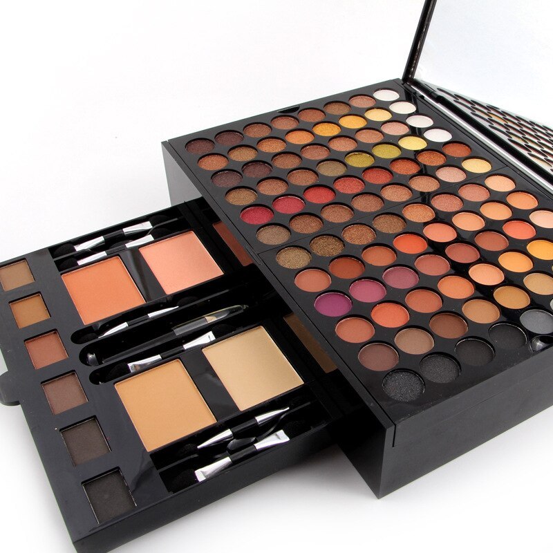 MISS ROSE 180-Color Piano-Shaped Eyeshadow & Blush Makeup Palette Box