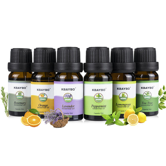 KBAYBO Essential Oils 6-Piece Set – 100% Pure Aromatherapy Oils Kit (10ml Each)
