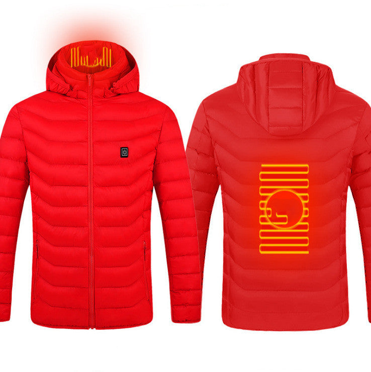 New Heated Jacket Coat USB Electric Jacket Cotton Coat Heater Thermal Clothing Heating Vest Men's Clothes Winter - LUXURY GLOW