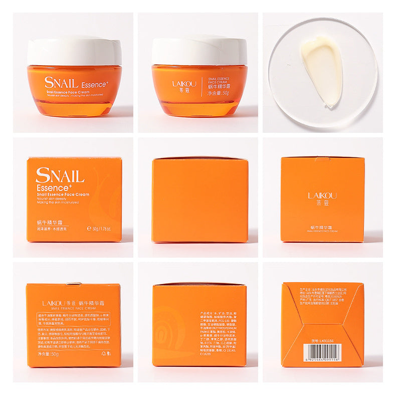 LuxuryGlow Lacco Snail Essence Moisturizing Cream – Hydrating Face Lotion 50g