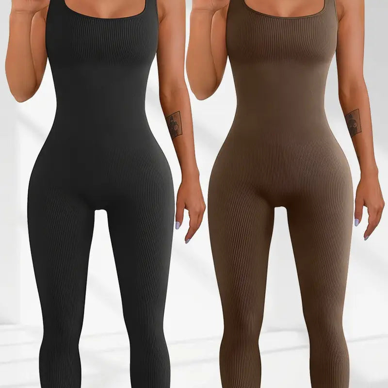 Camiseta sin mangas con tirantes y mallas de LuxuryGlow para mujer: mezcla de elastano, manga larga y botones.