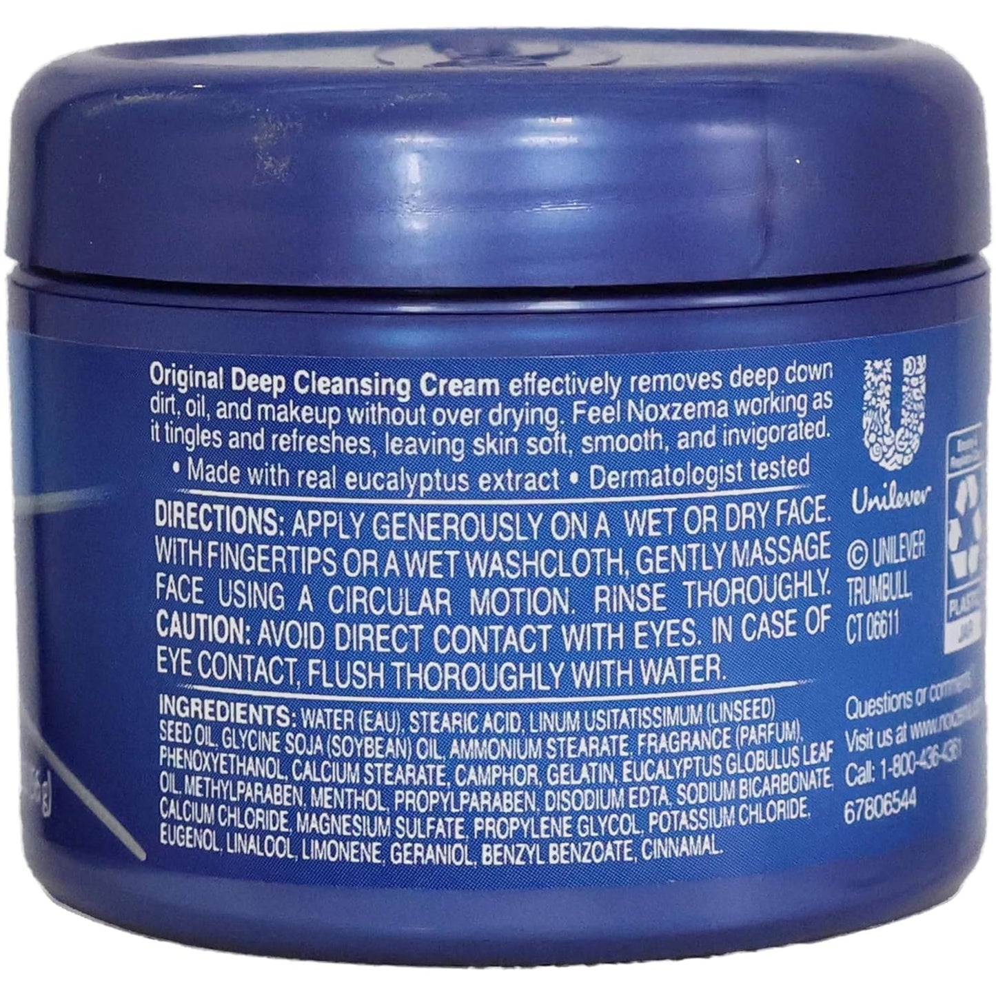 Noxzema Classic Clean Original Deep Cleansing Cream with Eucalyptus, 2oz