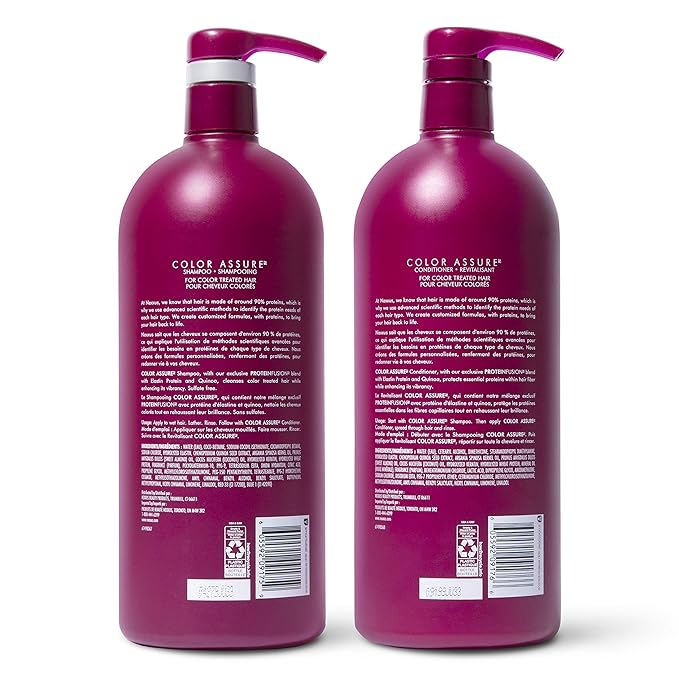 Nexxus Color Assure Shampoo & Conditioner Set – Protects Color Vibrancy Up to 40 Washes – For Color Treated Hair – 33.8 fl oz Each, 2 Pack