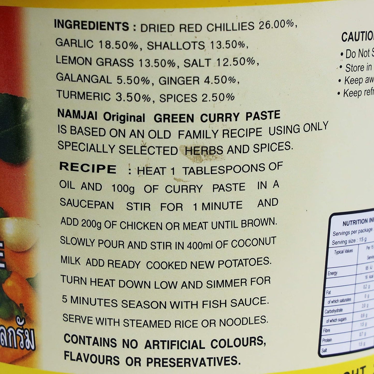 Namjai Yellow Curry Paste, 1000 g