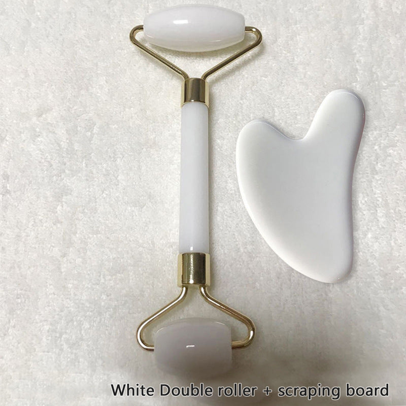 LuxuryGlow Gua Sha Face Lifting Tool Set – Anti-Wrinkle Resin Massage Roller