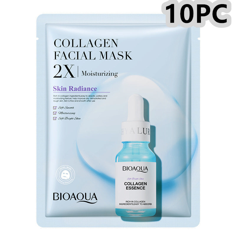BIOAOUA Collagen & Hyaluronic Acid Face Mask – Hydrating & Firming Sheet Mask