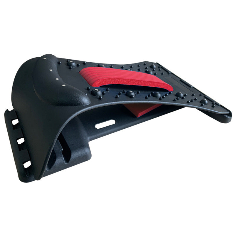 LuxuryGlow Adjustable Lumbar Back Stretcher & Massager for Pain Relief and Posture Correction