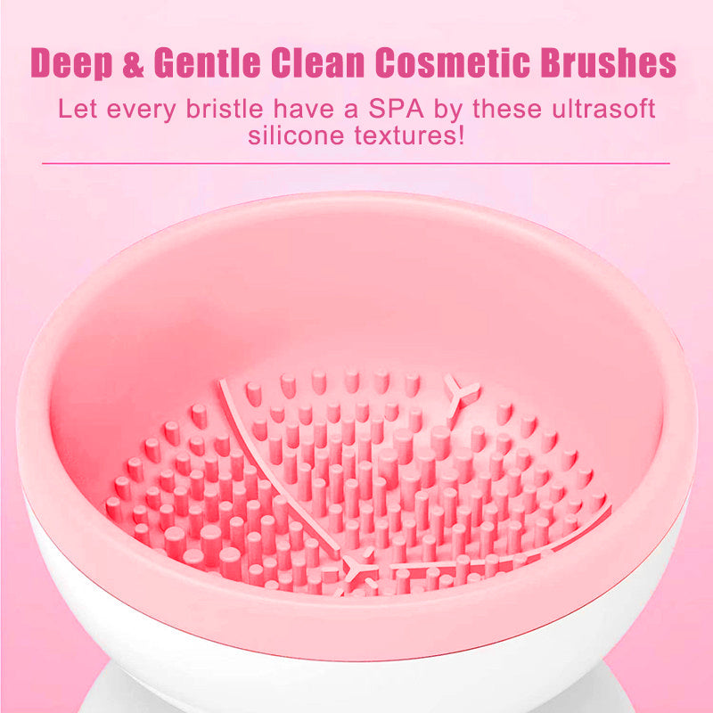 Limpiador de brochas de maquillaje eléctrico LuxuryGlow: herramienta de lavado automático portátil con USB